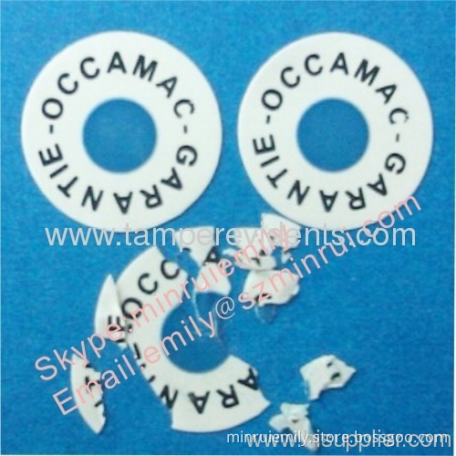 Custom Round Security Tamper Evident Labels,warranty Label Sticker,destructible Vinyl Labels